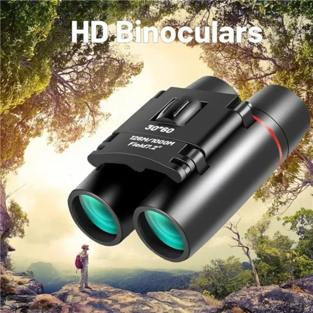 30x60 Binoculars Compact Light Binoculars, w/ Clear Low-Light Vision